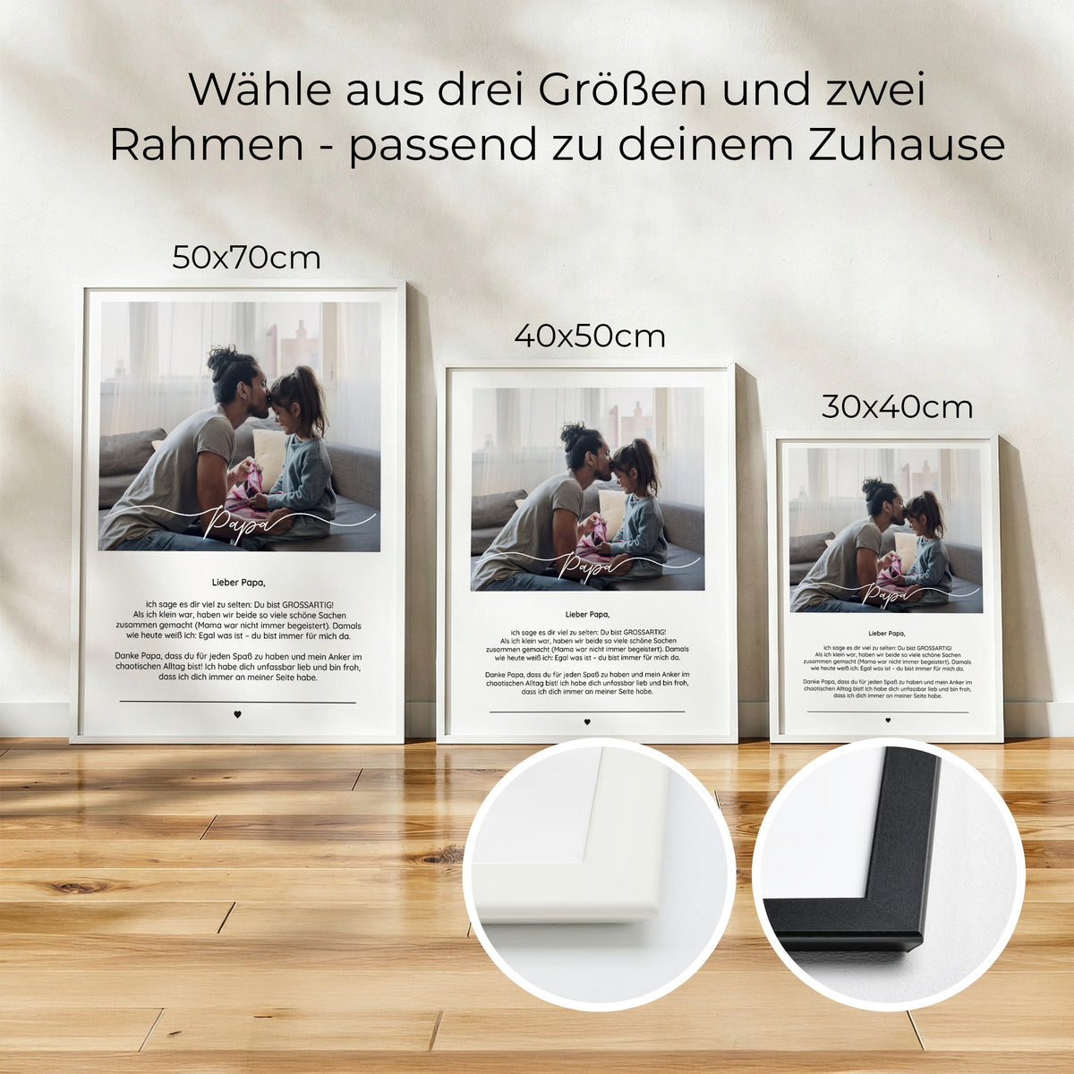 Personalisiertes Fotoposter "Liebe Worte"