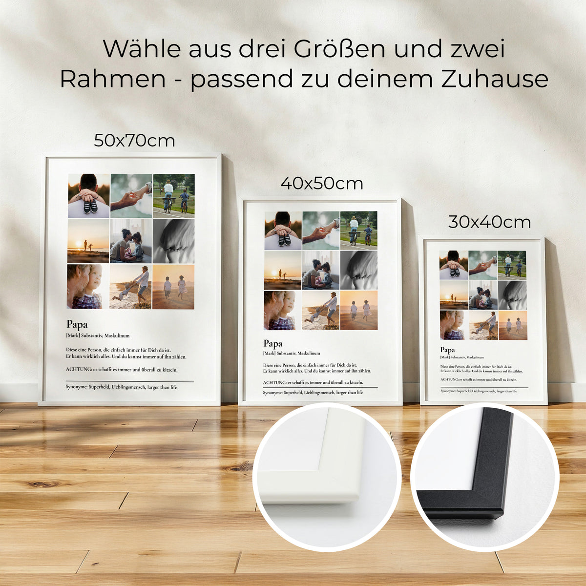 Personalisiertes Fotoposter "Papa Definition"