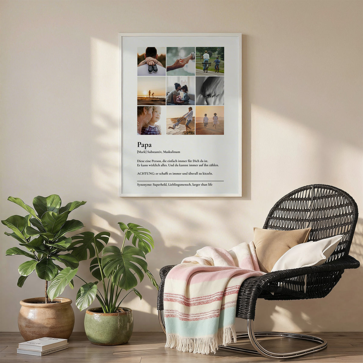 Personalisiertes Fotoposter "Papa Definition"