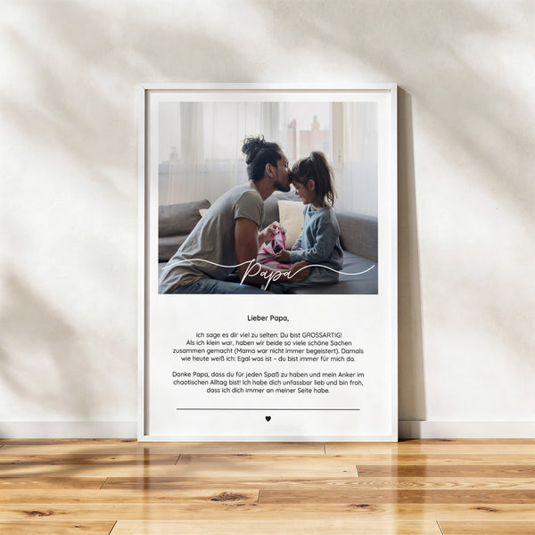 Personalisiertes Fotoposter "liebe Worte"