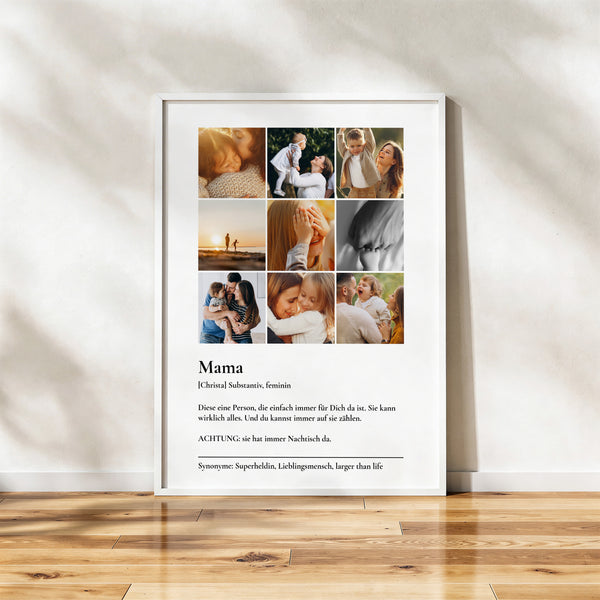Personalisiertes Fotoposter "Mama Momente"