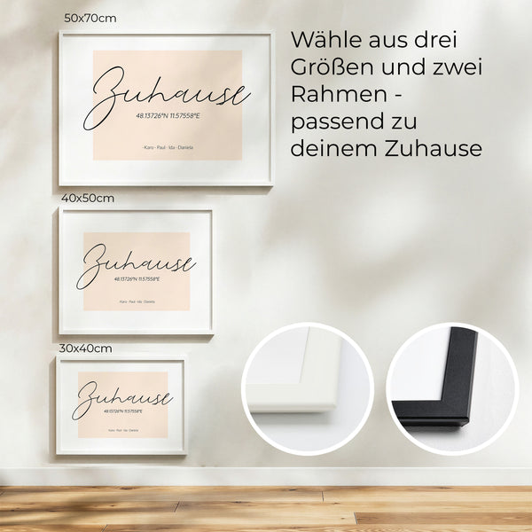 Personalisiertes Poster "Zuhause"