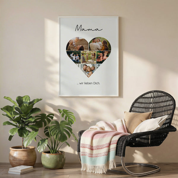 Personalisiertes Poster "Fotoherz"