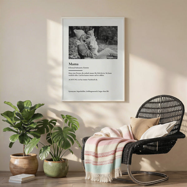 Personalisiertes Fotoposter "Mama Definition"
