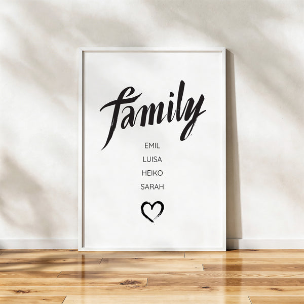 Personalisiertes Poster "Family"
