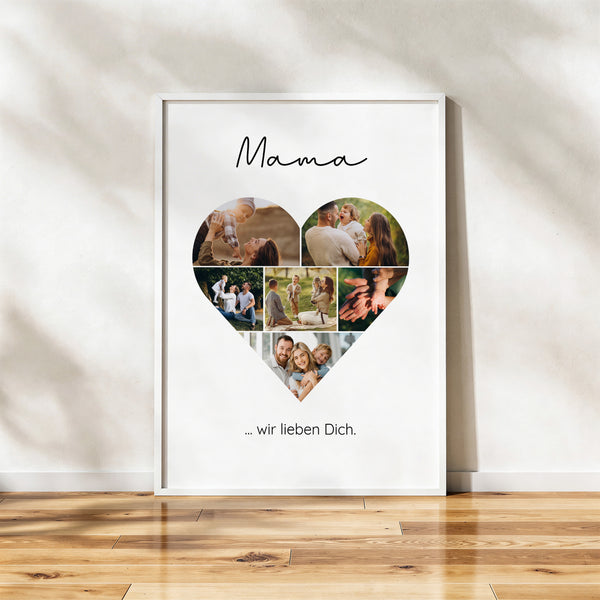 Personalisiertes Poster "Fotoherz"