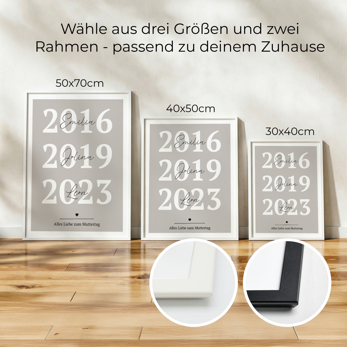 Personalisiertes Poster "Geburtsjahre"