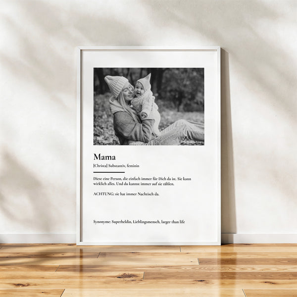 Personalisiertes Fotoposter "Mama Definition"