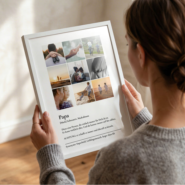 Personalisiertes Fotoposter "Papa Definition"