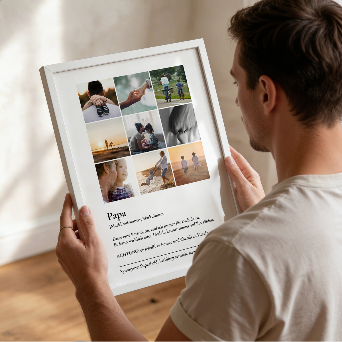 Personalisiertes Fotoposter "Papa Definition"