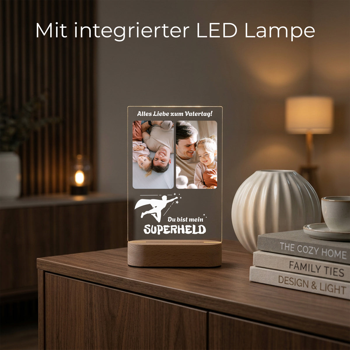 Personalisiertes Foto Acryl-Licht "Superheld"
