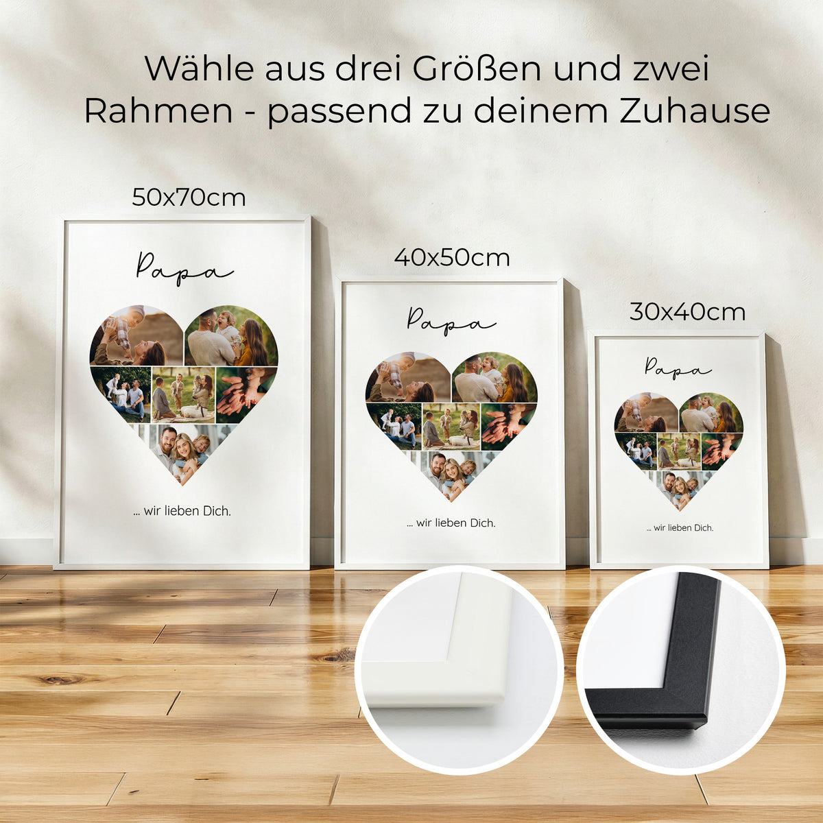Personalisiertes Poster "Papa Fotoherz"