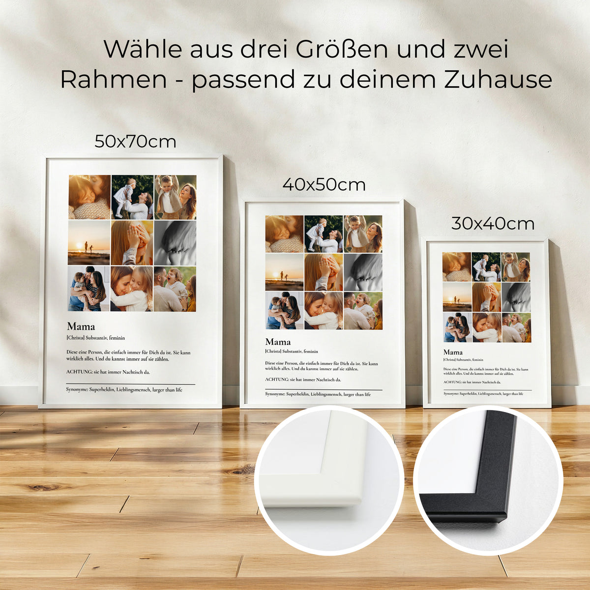 Personalisiertes Fotoposter "Mama Momente"