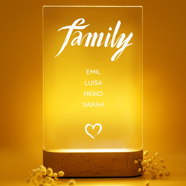 Personalisiertes Acryl-Licht "Family"