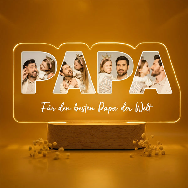 Personalisiertes Foto-Acrylicht "Papa"