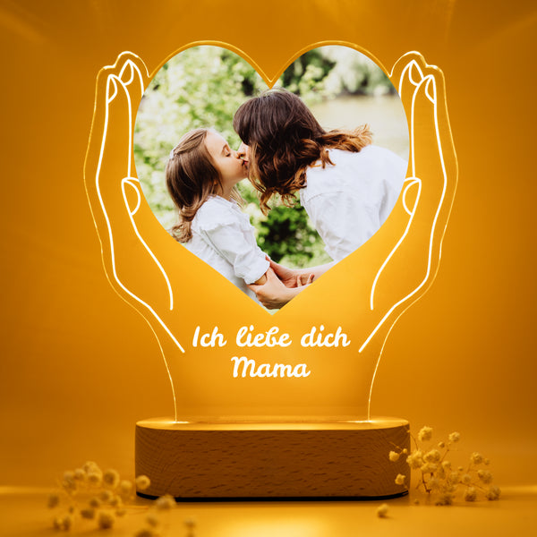 Personalisiertes Foto Acryl-Licht "Hands"