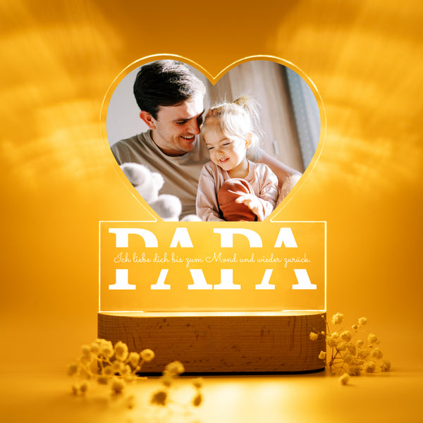 Personalisiertes Foto Acryl-Licht "Papa Liebe"