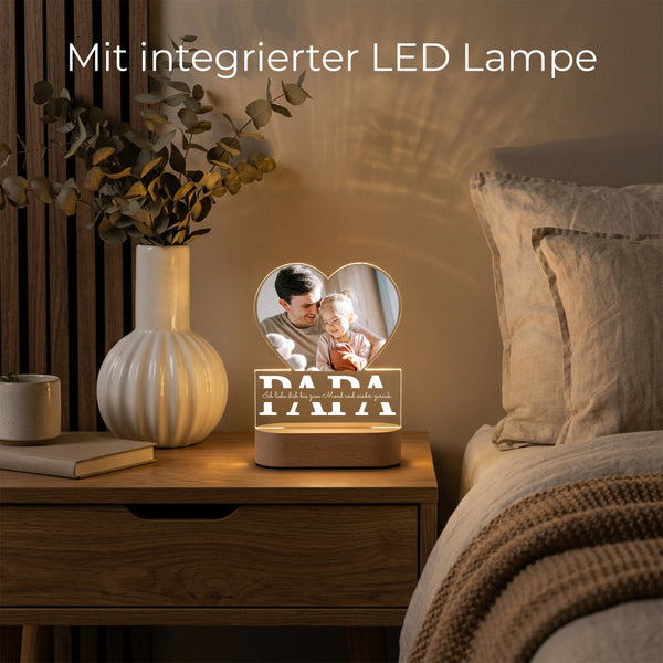 Personalisiertes Foto Acryl-Licht "Papa Liebe"