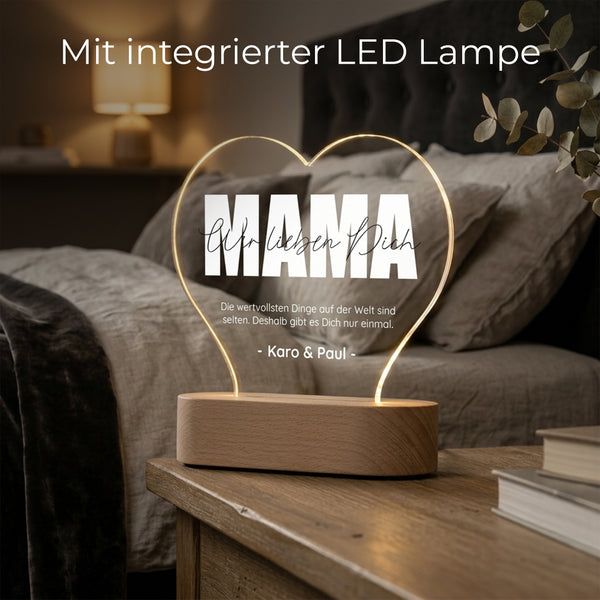 Acryl-Licht "Mama Wunschtext"