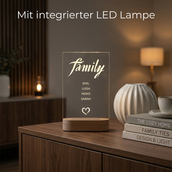 Personalisiertes Acryl-Licht "Family"
