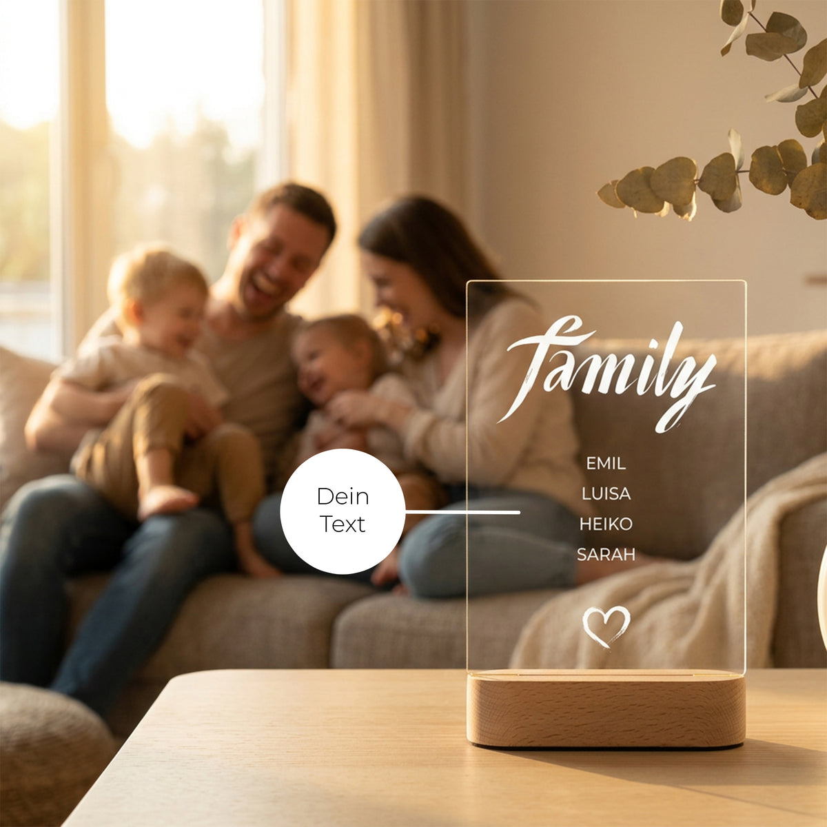 Personalisiertes Acryl-Licht "Family"
