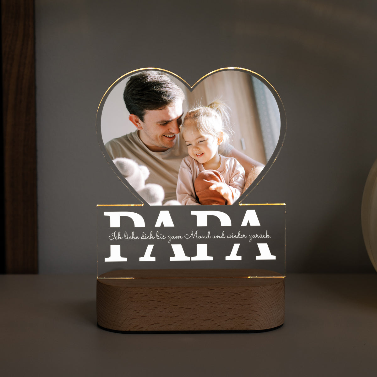 Personalisiertes Foto Acryl-Licht "Papa Liebe"